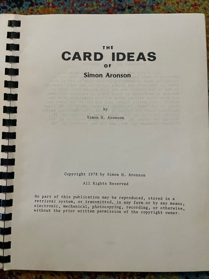The Card Ideas of Simon Aronson - Simon Aronson
