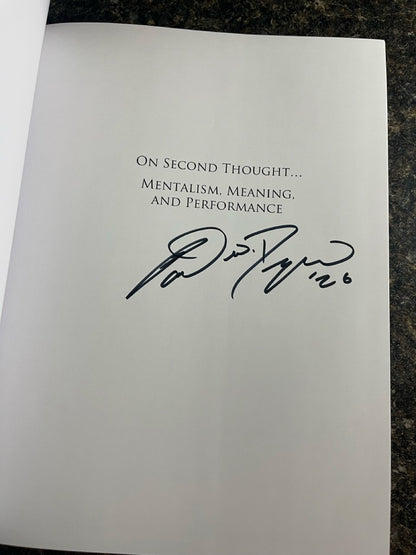 On Second Thought...Mentalism, Meaning, and Performance - Paul Draper - SIGNED