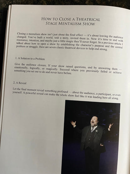 On Second Thought...Mentalism, Meaning, and Performance - Paul Draper - SIGNED