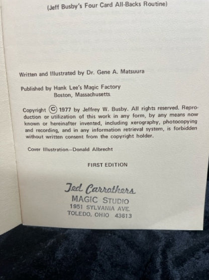 Back to Back - Jeff Busby's Small Packet All Backs Routine