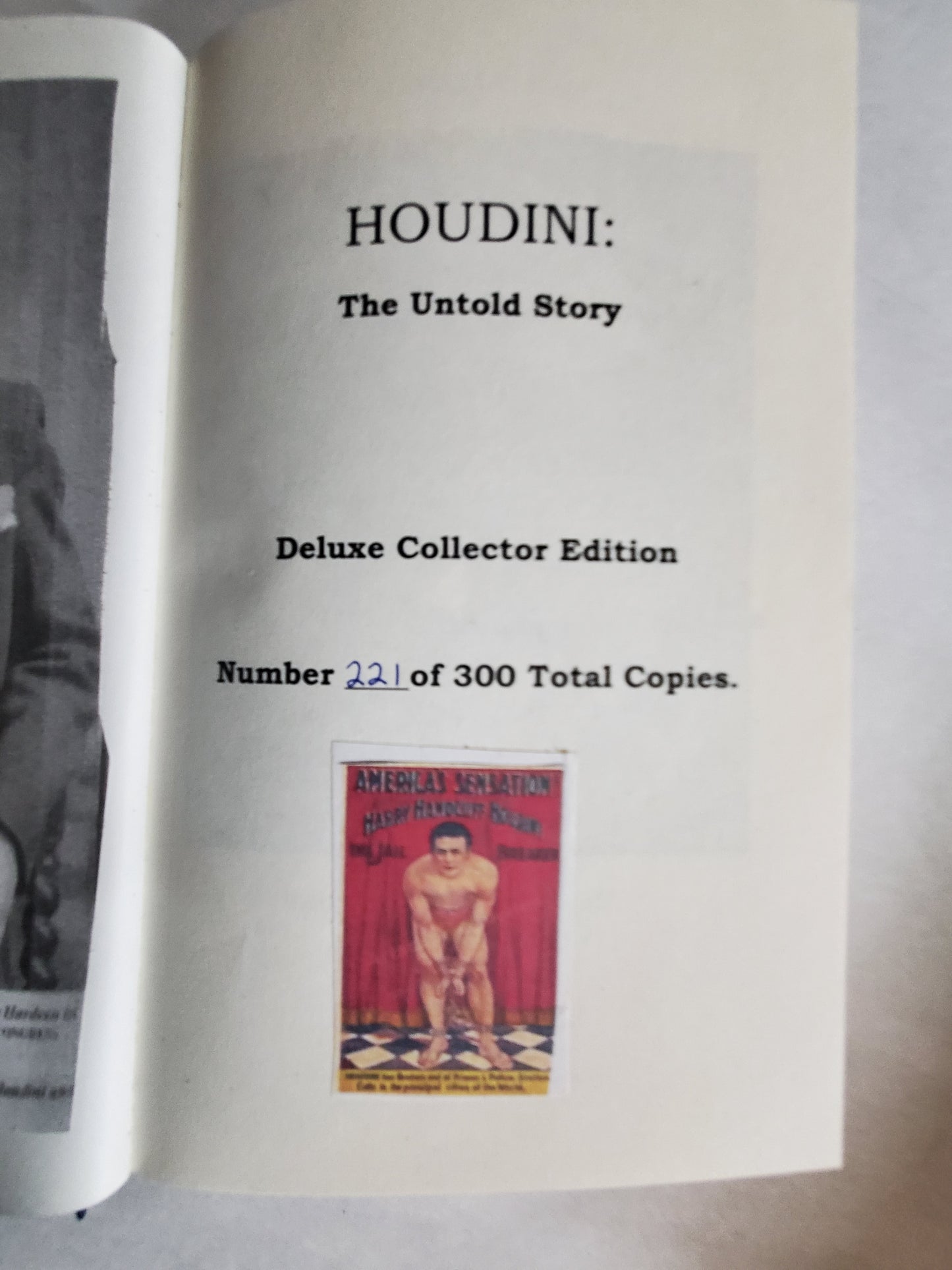Houdini, The Untold Story (Deluxe Edition) - Milbourne Christopher