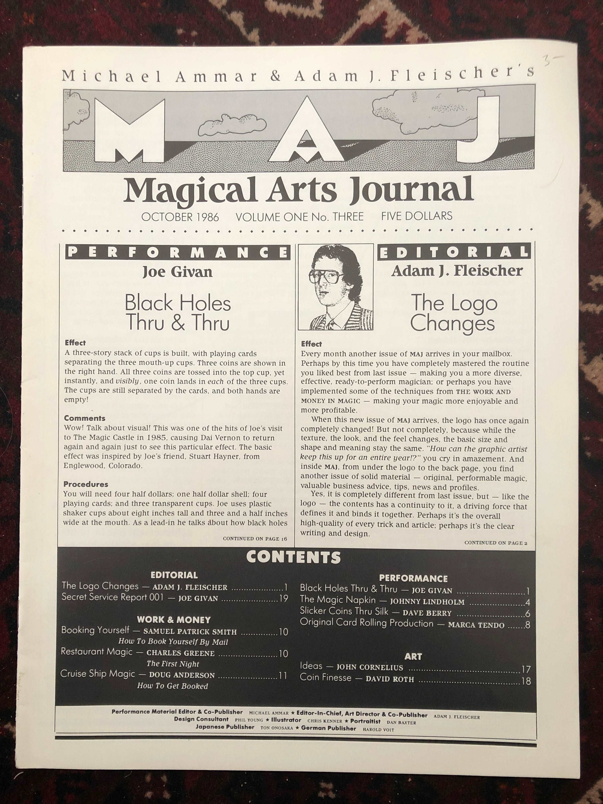 5 Original Issues of The Magical Arts Journal - Ammar & Fleischer