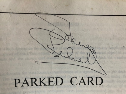 Parked Card And Other Maneuvers - Steve Bedwell SIGNED