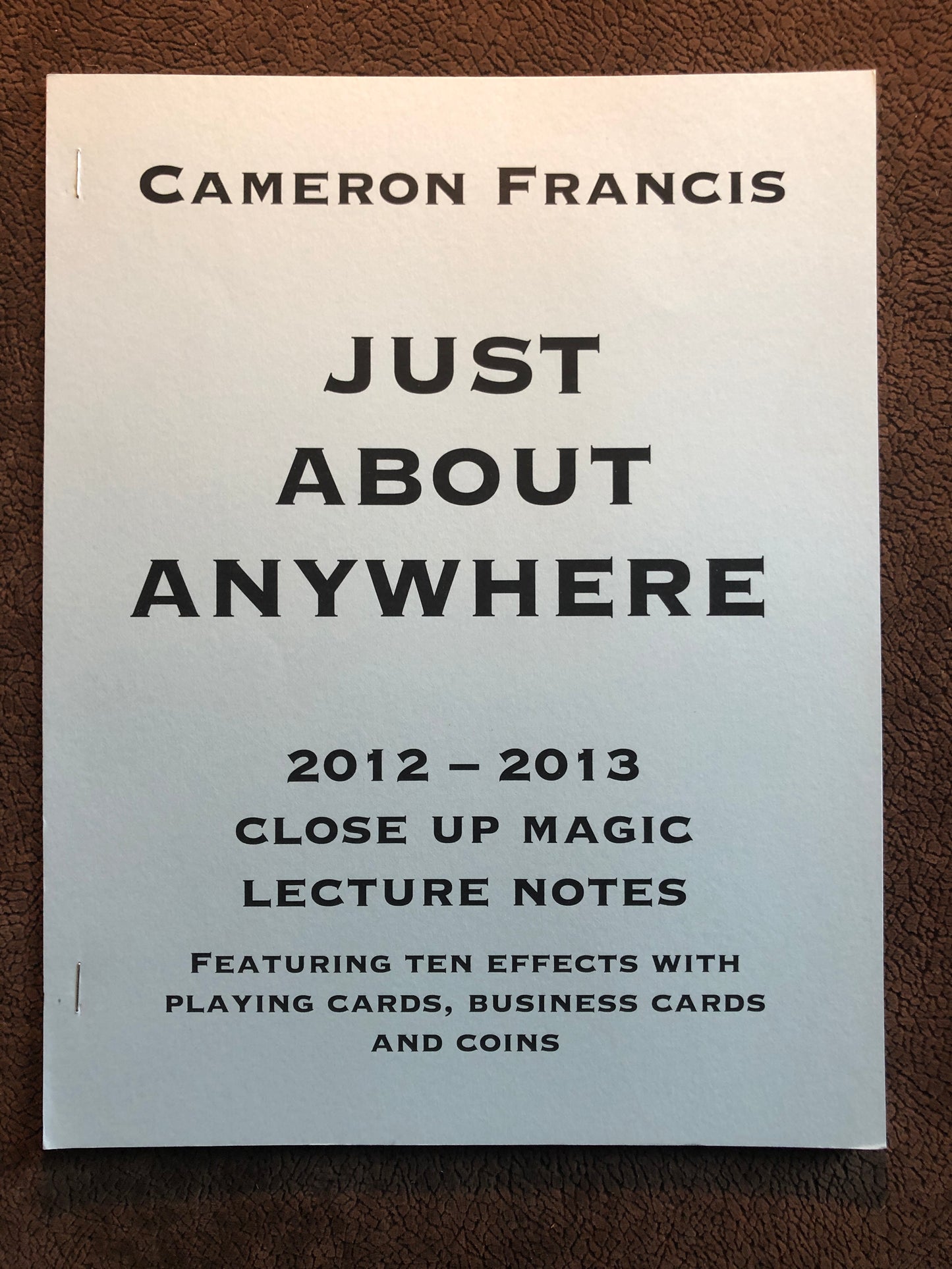 Just About Anywhere - Cameron Francis