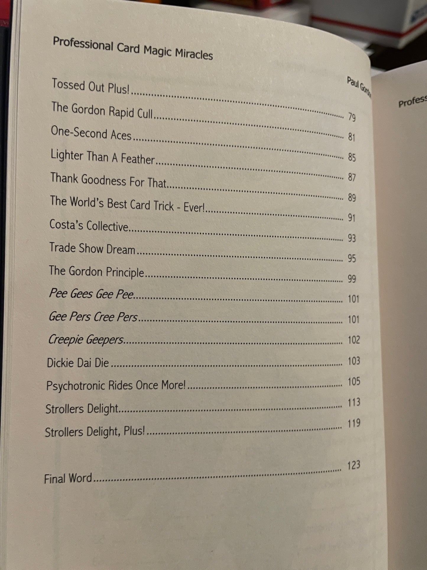 Professional Card Magic Miracles - Paul Gordon