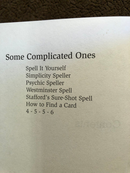 Spellers: A Number of Tricks Where Selected Cards Find Themselves - Kevin Menard