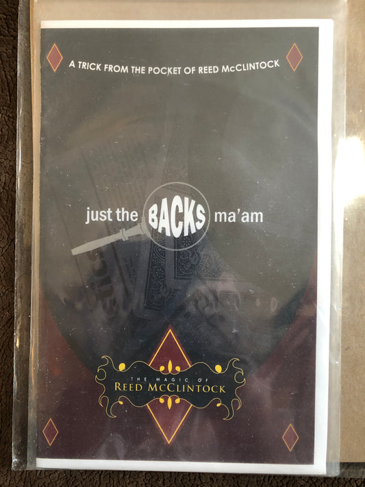 Just the Backs Ma'am - Reed McClintock (book, DVD, props)