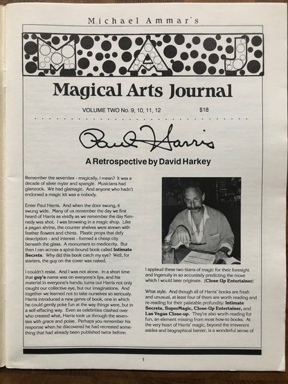 Magical Arts Journal Presents Paul Harris: The Act - Michael Ammar