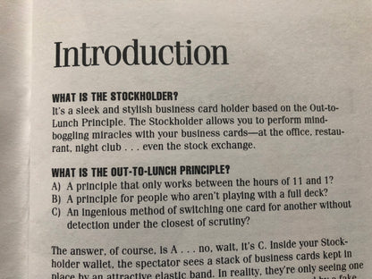 The Stock Holder - Gregory Wilson (book only)