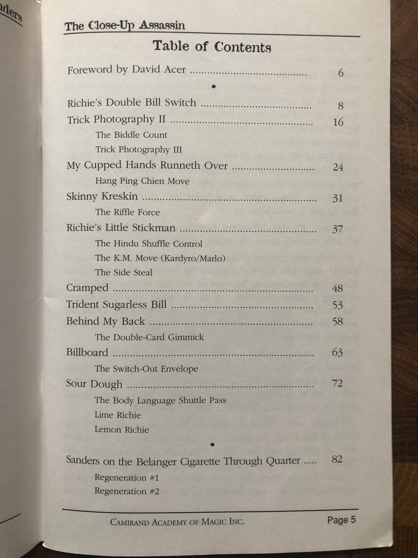 Richard Sanders: Close-Up Assassin - David Acer