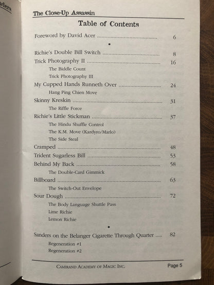 Richard Sanders: Close-Up Assassin - David Acer