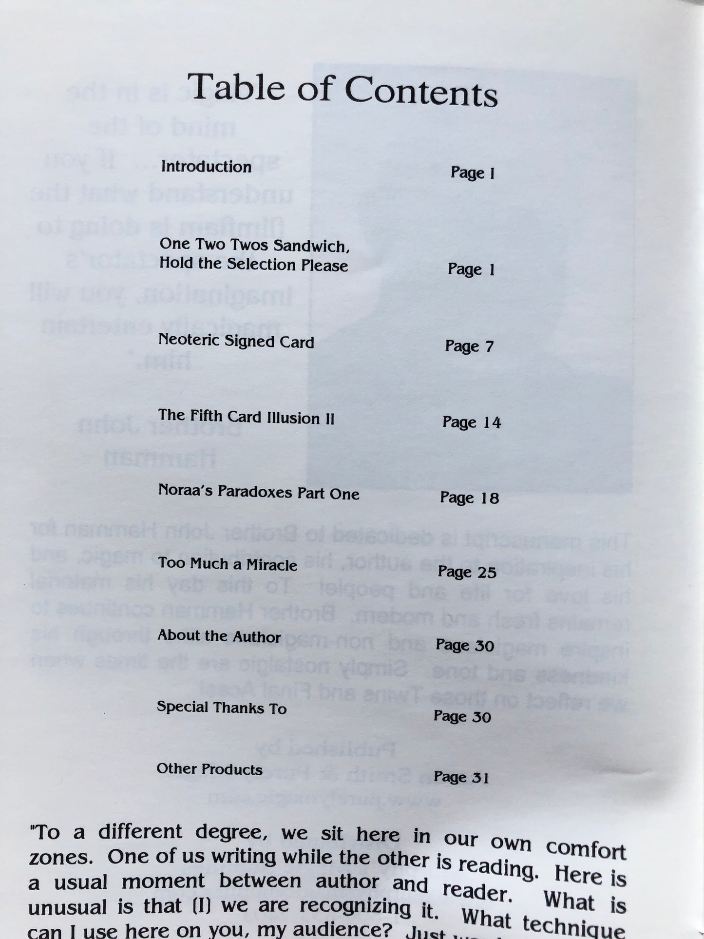 Methodical: Five Essays, Each Including a Trick, written & Illustrated by Aaron Smith