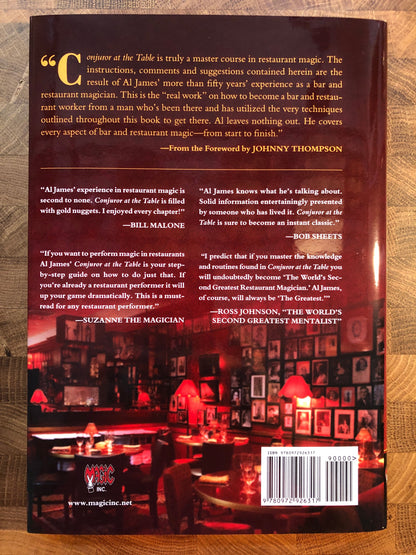 Conjuror At The Table: A Master Course in Restaurant Magic - Al James (USED)