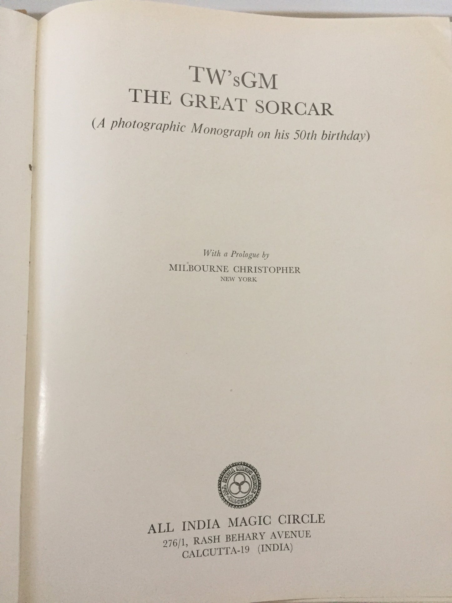 TWGM The Great Sorcar - A Photographic Monograph of his 50th Birthday