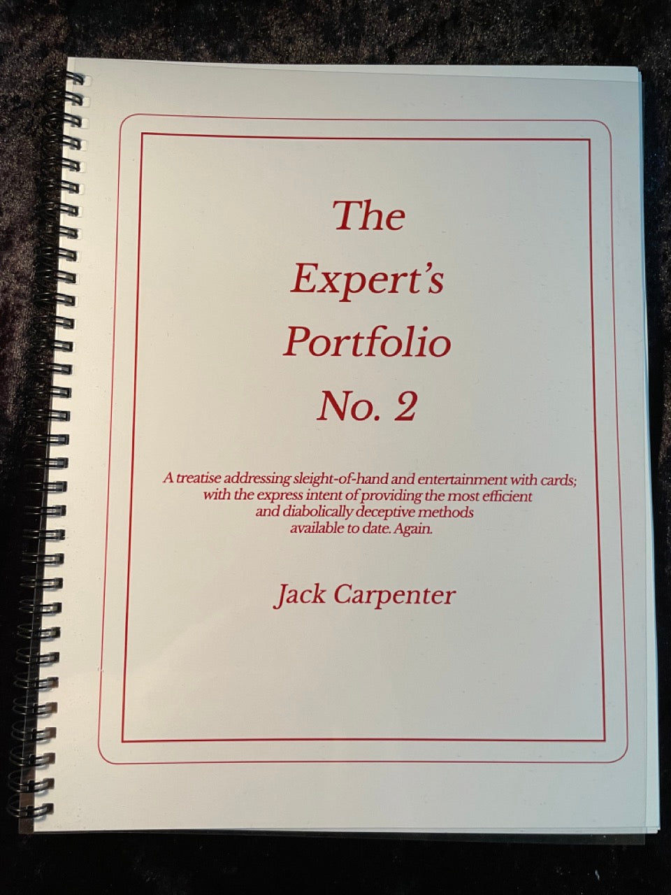 The Expert's Portfolio #1  & #2 - Jack Carpenter