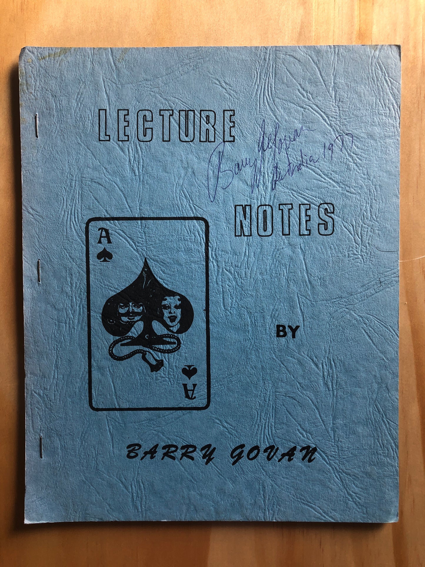 Lecture Notes - Barry Govan