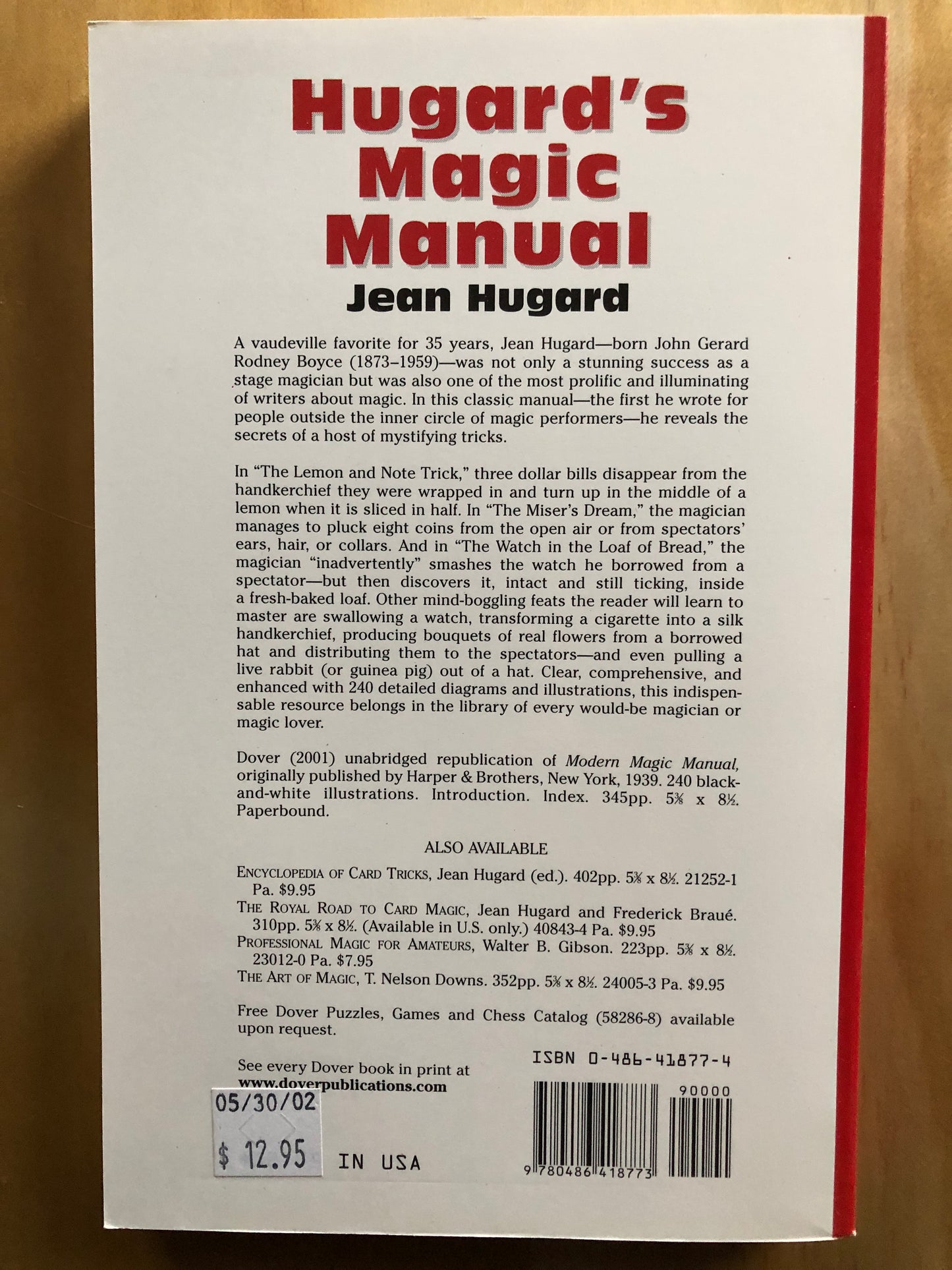 Hugard's Magic Manual - Jean Hugard