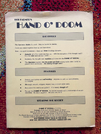 Hand O' Doom - Bob Farmer