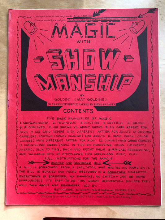 Magic with Showmanship - Goldini (Mat Goldine)