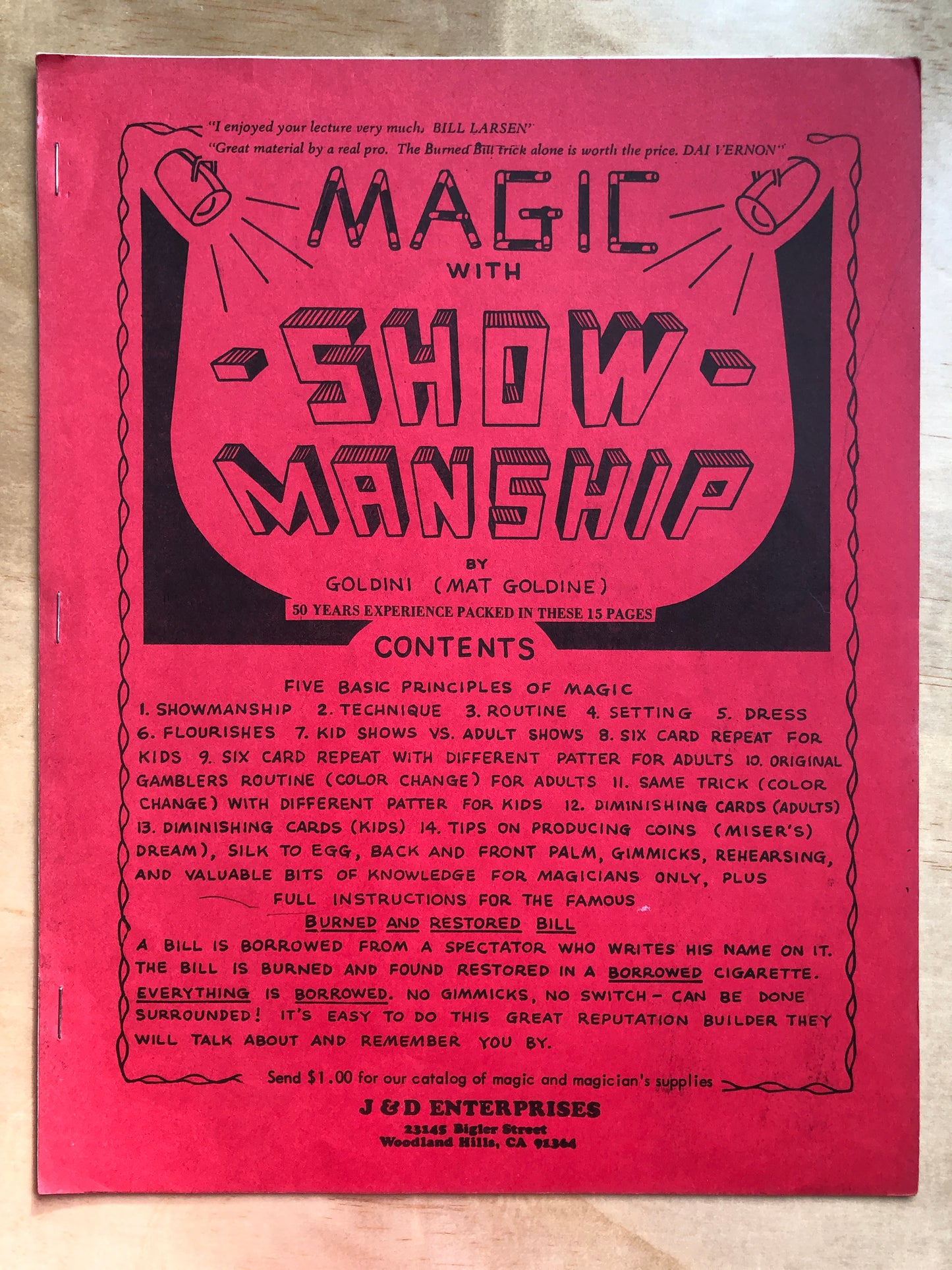 Magic with Showmanship - Goldini (Mat Goldine)