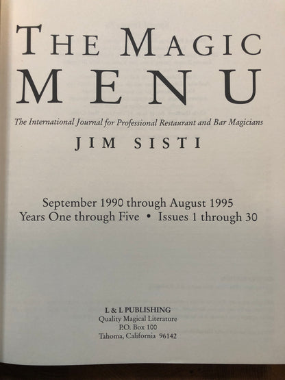 The Magic Menu (Years 1-5) - Jim Sisti