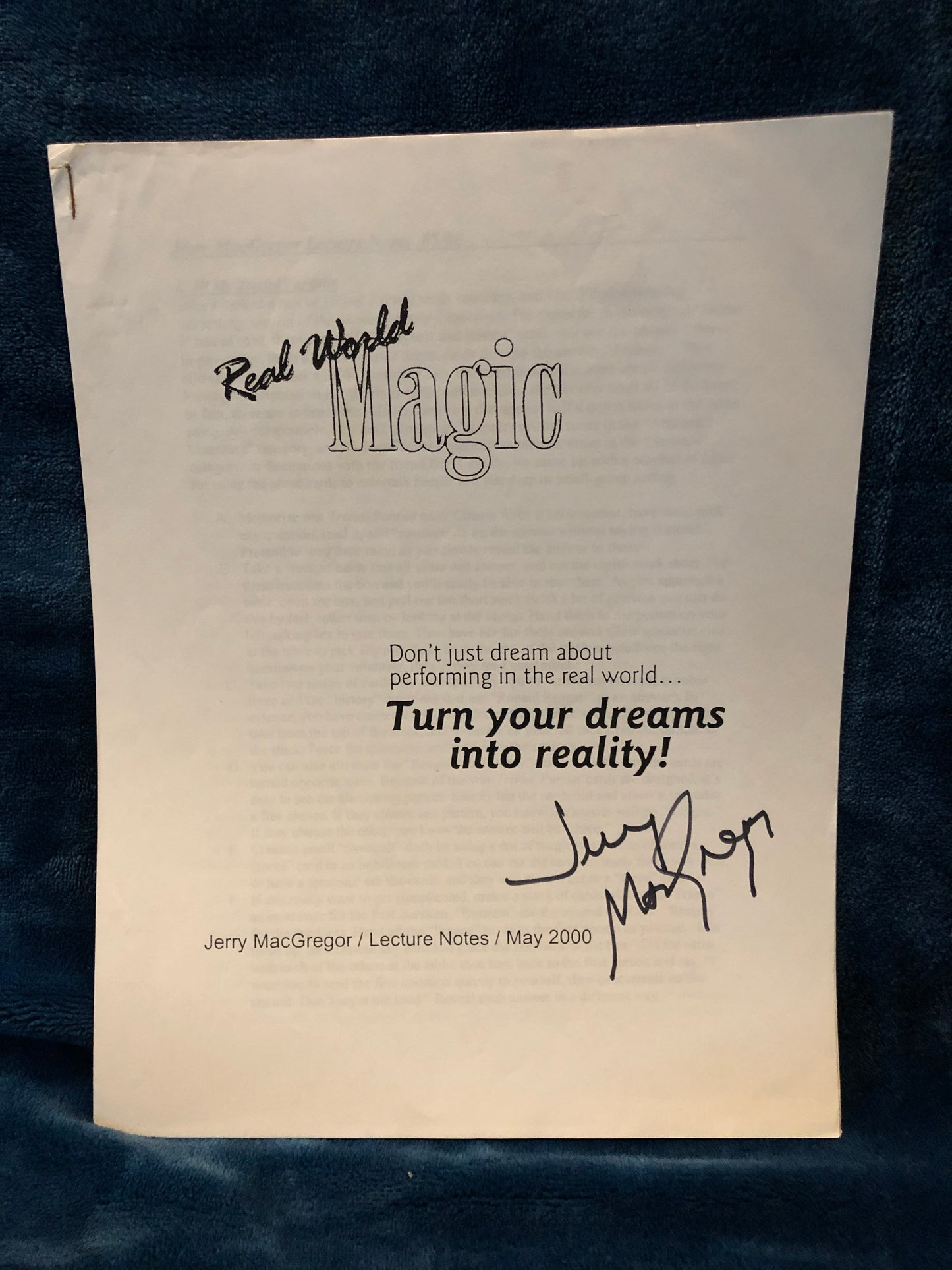 Real World Magic - Jerry MacGregor - SIGNED