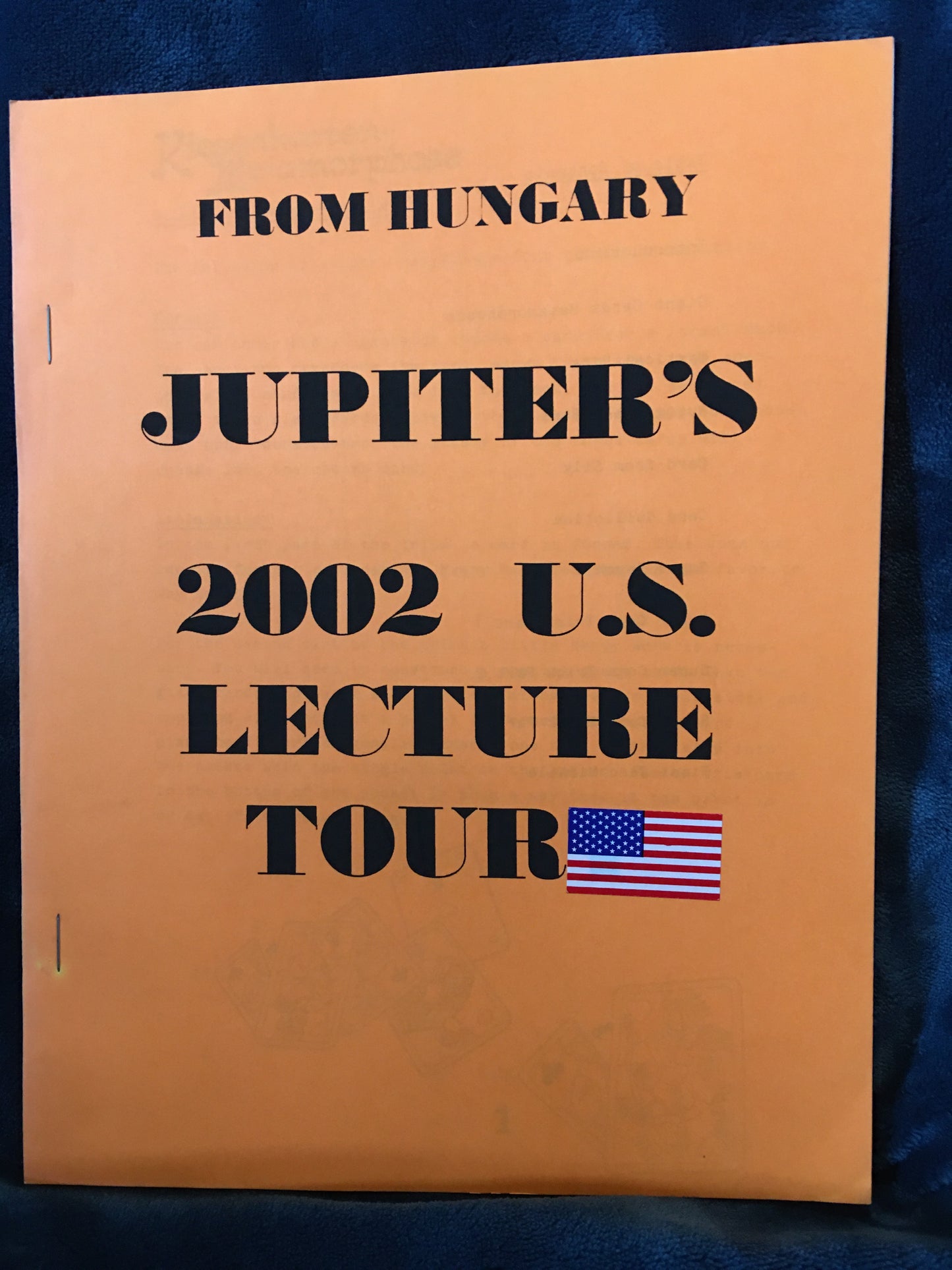 Jupiter's 2002 US Lecture Tour Notes