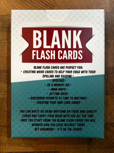 Blank Flash Cards (Parlor size) - David Jonathan