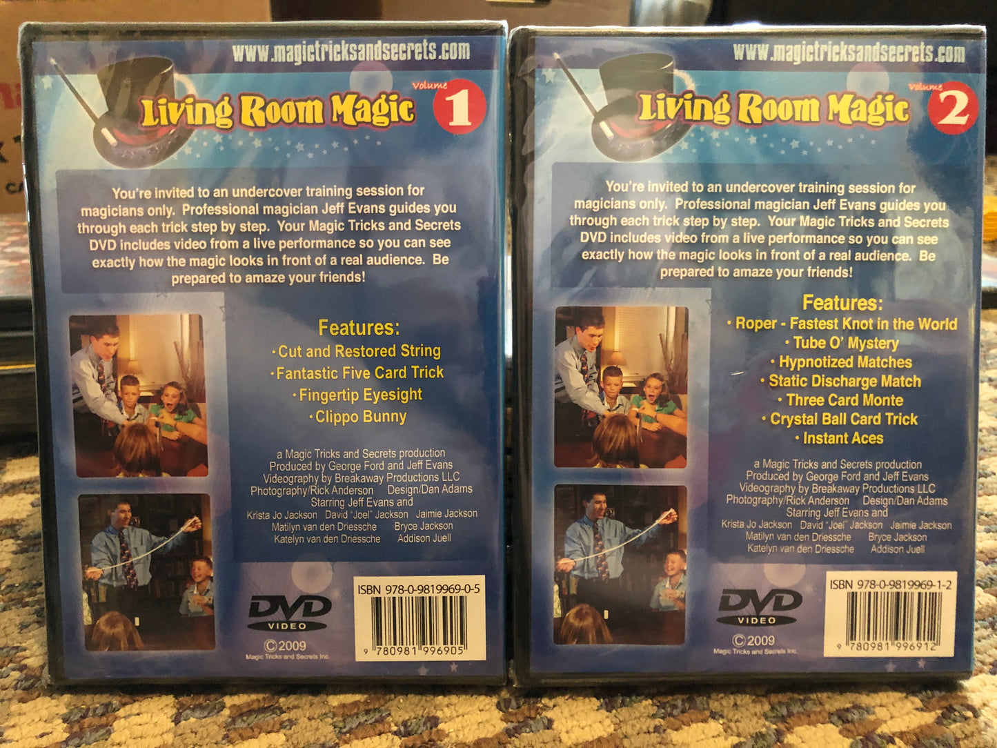 Living Room Magic Vols 1 & 2 - Jeff Evans - DVDs