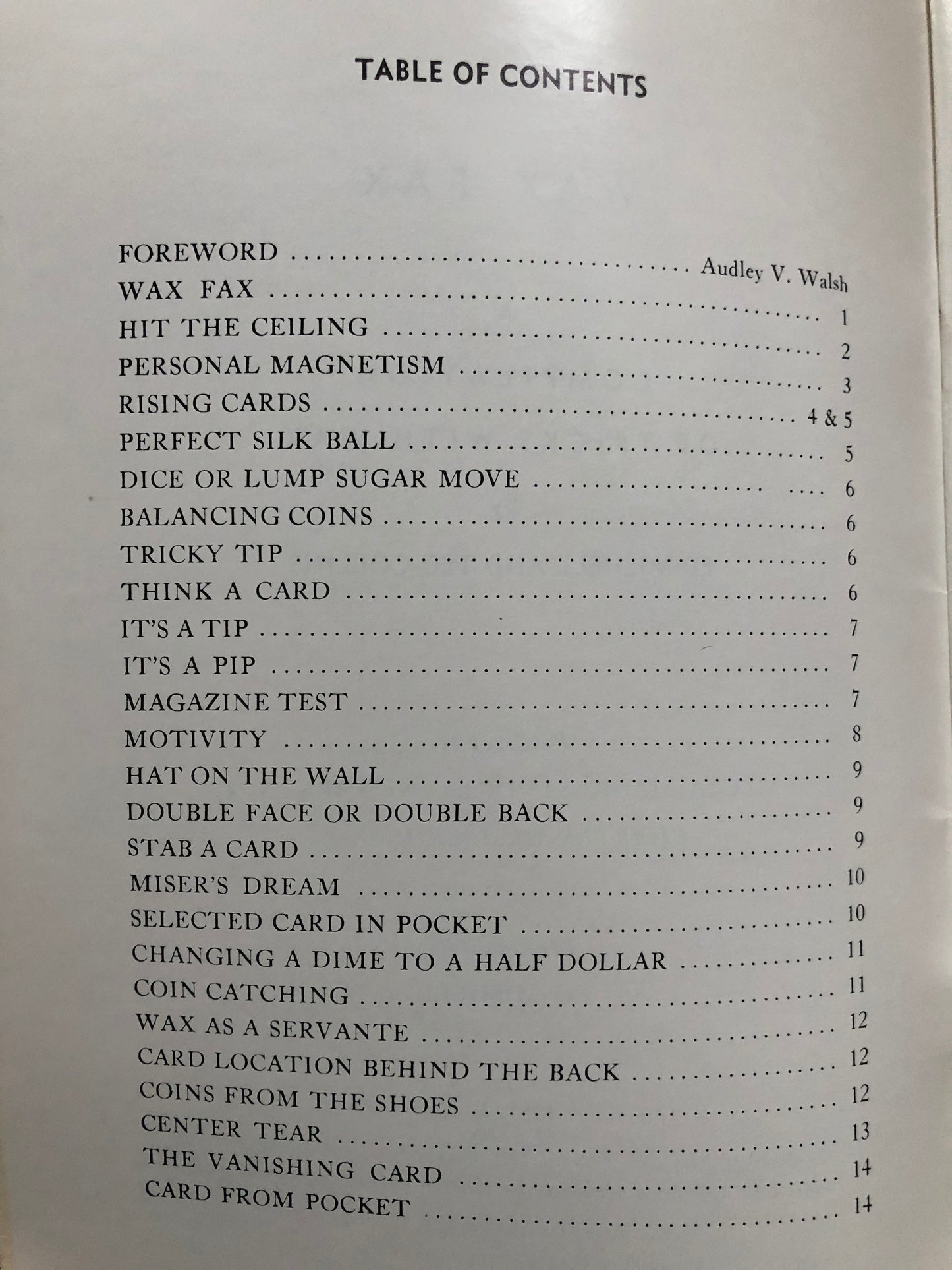 Wax Fax: A Compilation of Trix & Effex with Wax - Ed Mishell