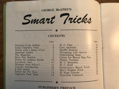 Smart Tricks for Magicians & M.C.'s - George McAthy