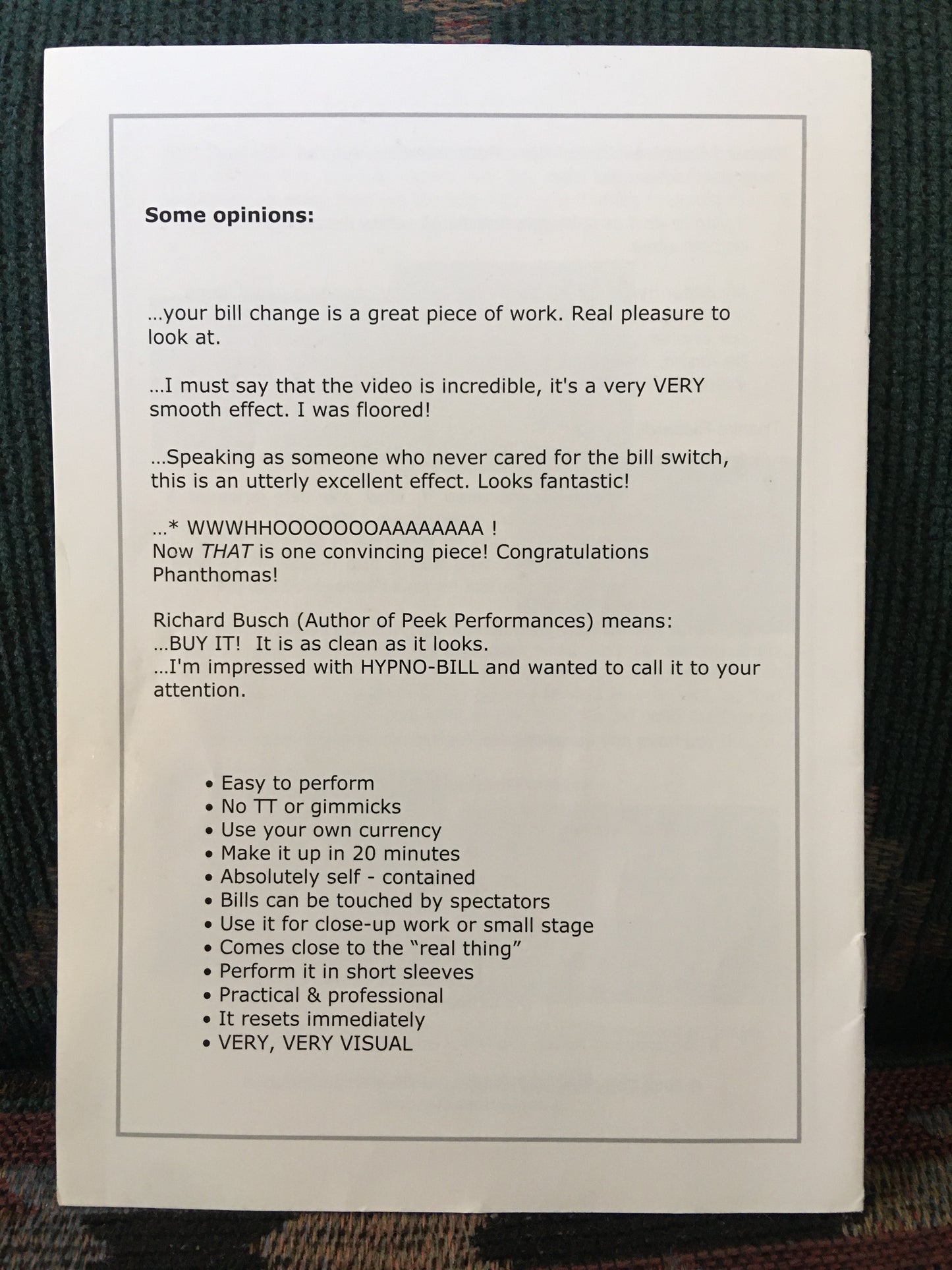 Hypno-Bill - Phanthomas