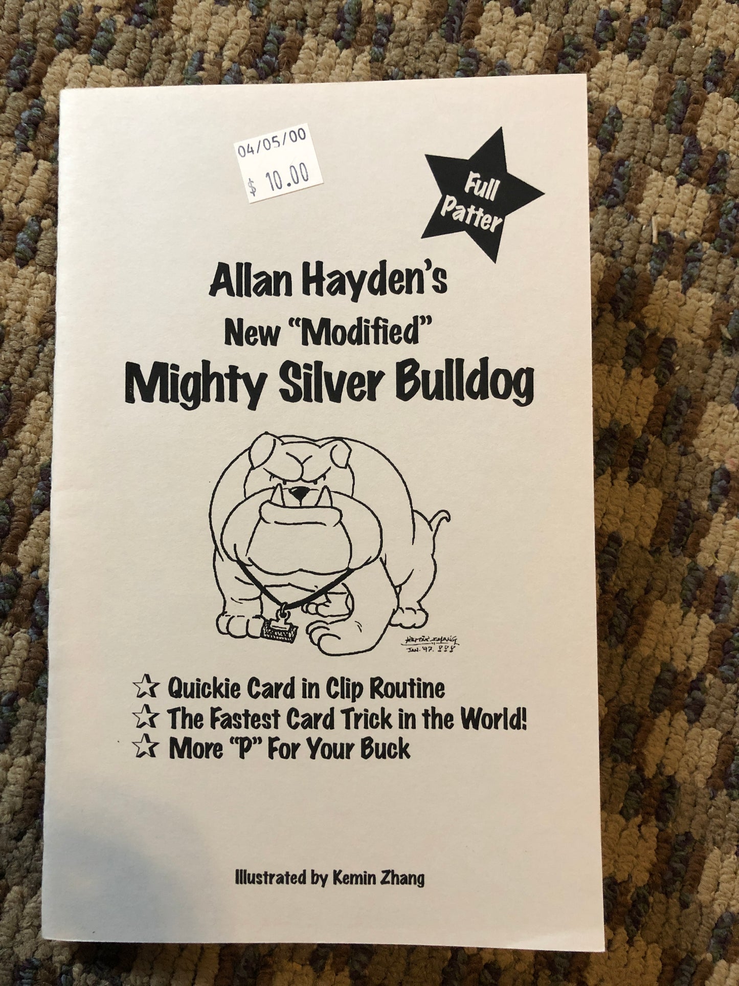 Allan Hayden's New "Modified" Mighty Silver Bulldog (book only, no gimmick)