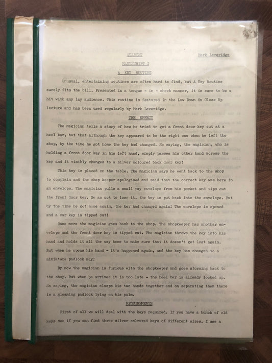 Quartet Manuscripts 1-4 - Mark Leveridge