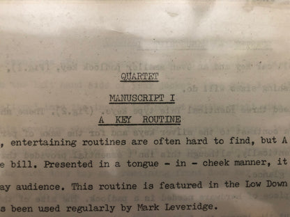 Quartet Manuscripts 1-4 - Mark Leveridge