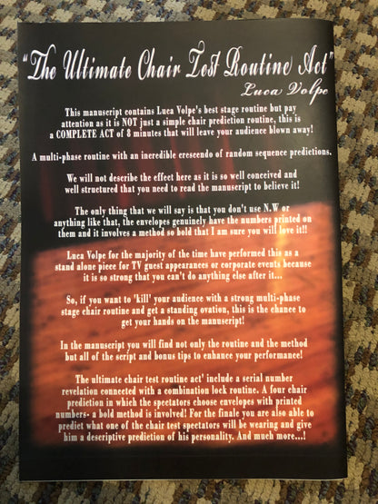 The Ultimate Chair Test Routine Act - Luca Volpe