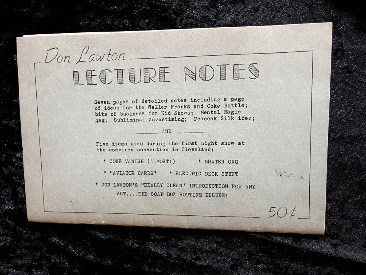 Lawton Lecture Notes - Don Lawton