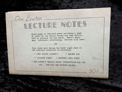 Lawton Lecture Notes - Don Lawton