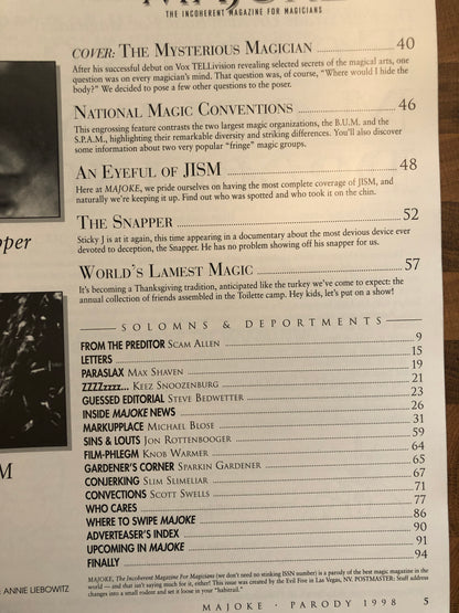 Majoke: The Incoherent Magazine for Magicians