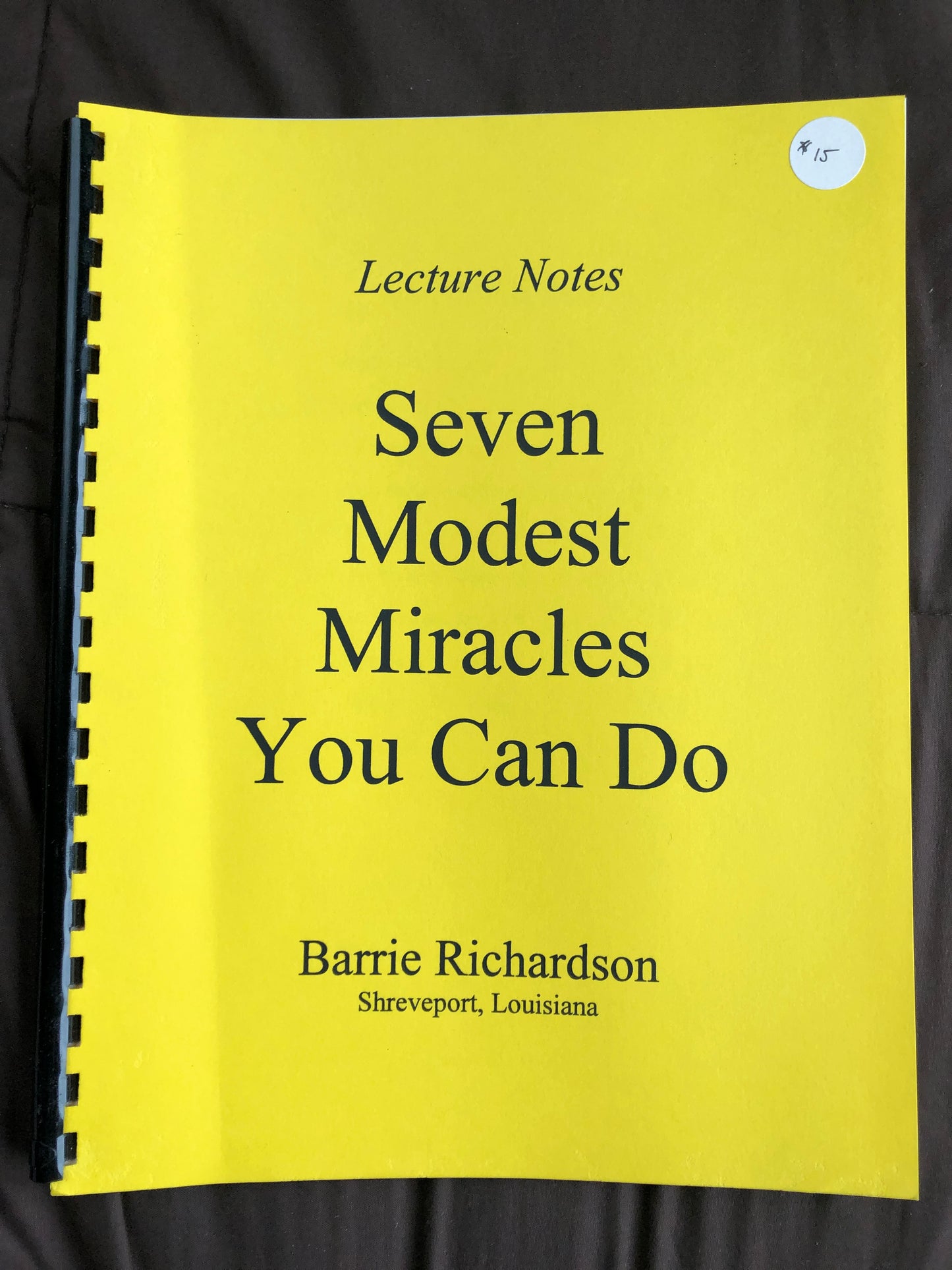 Seven Modest Miracles You Can Do - Barrie Richardson