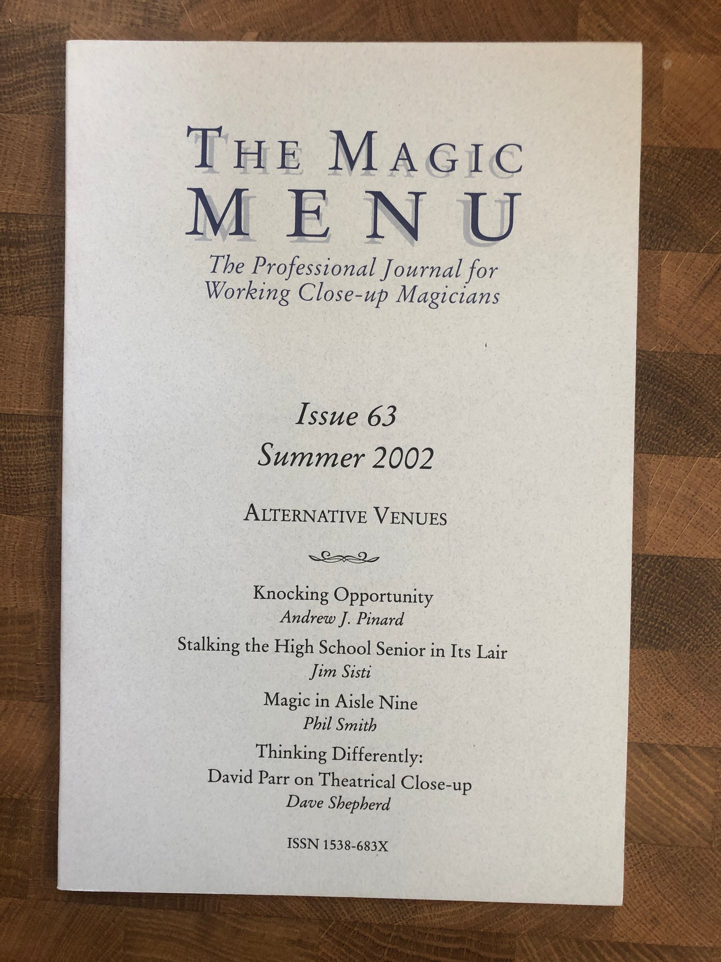 The Magic Menu (Issue 63)- Jim Sisti