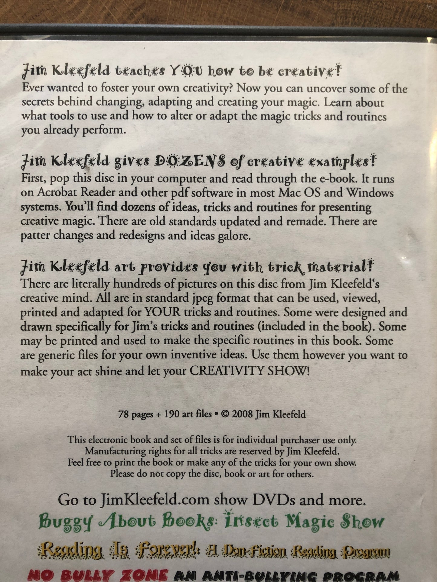 Creativity Shows! - Jim Kleefeld - CD-Rom
