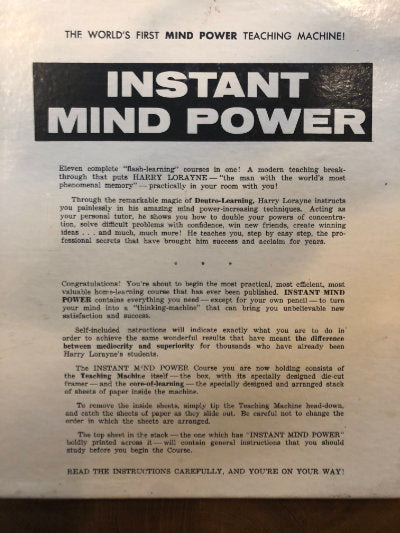 Instant Mind Power Course - Harry Lorayne