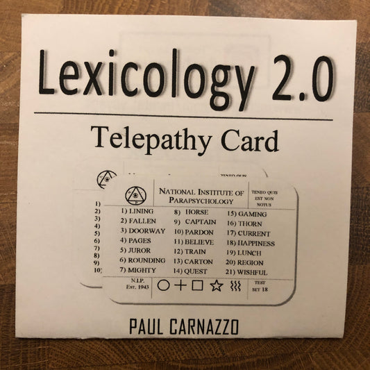 Lexicology 2.0 - Paul Carnazzo (SM2)