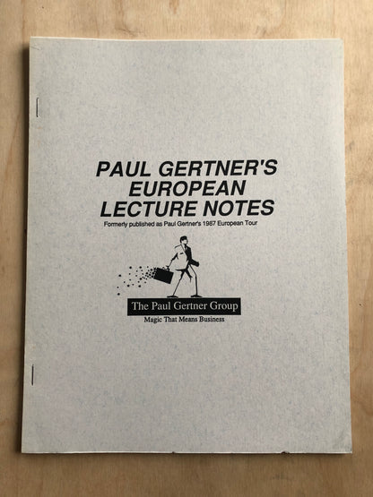 Paul Gertner's European Lecture Notes