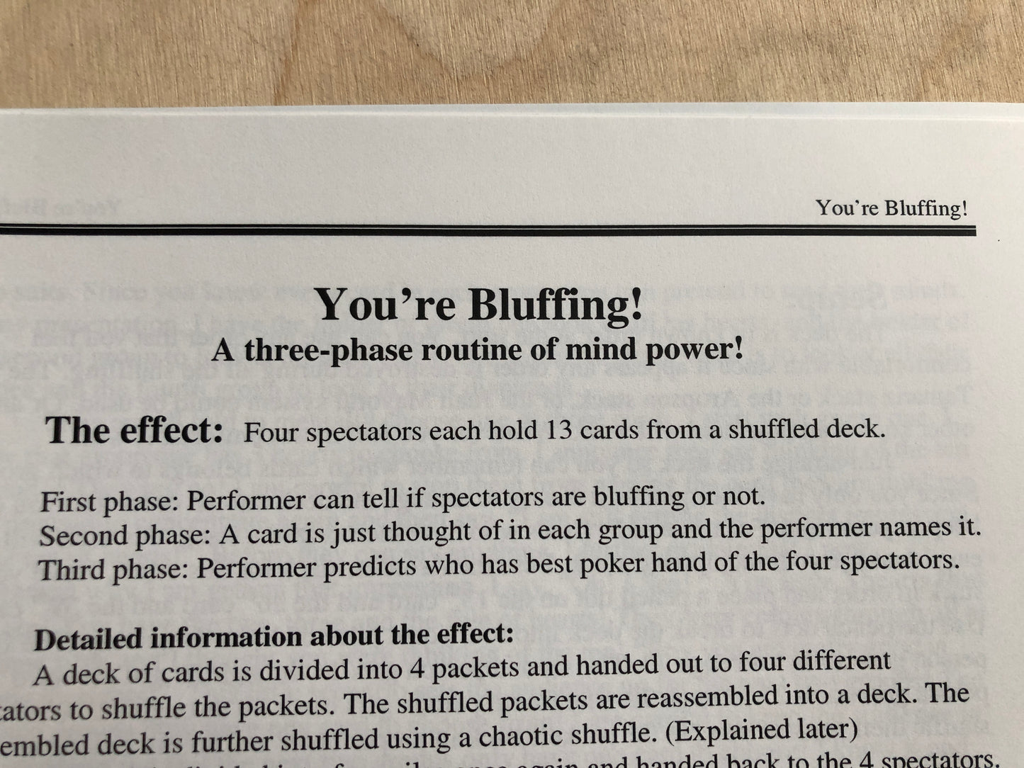You're Bluffing! - Mind Power Demonstration - John Rogers