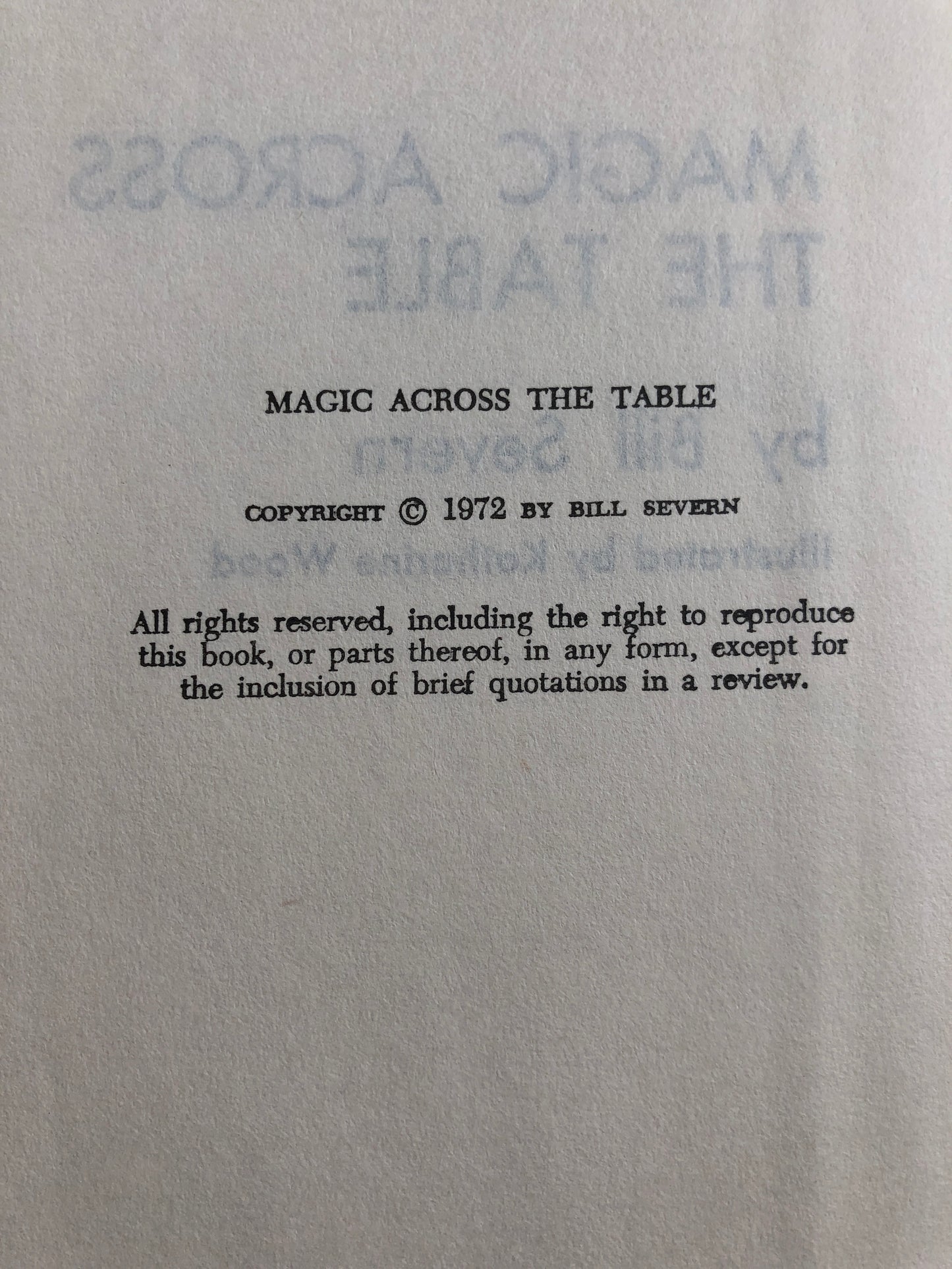 Magic Across The Table - Bill Severn