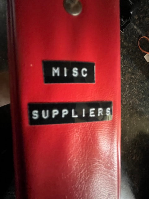 Miscellaneous Suppliers - Darnay BOOK #4