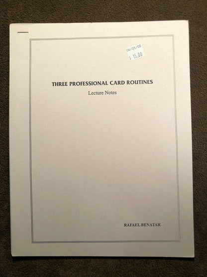 Three Professional Card Routines - Rafael Benatar